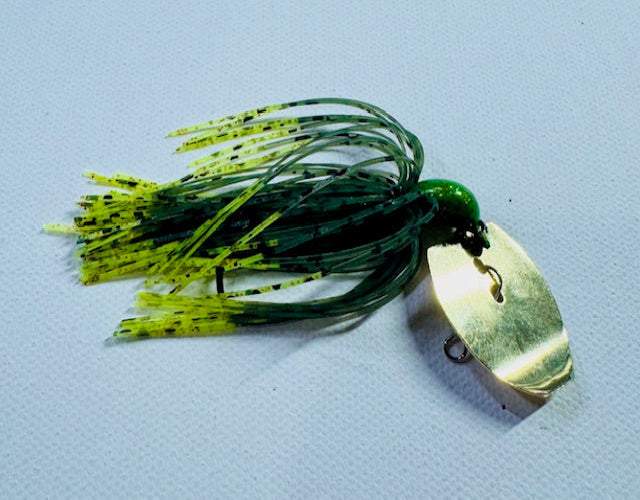 Green/Chartreuse Tip Bladed Bass Jig