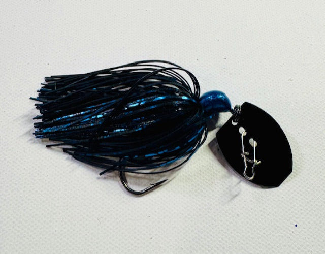 Black & Blue Bladed Bass Jig